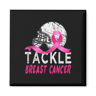 Tackle Breast Cancer Awareness Survivor Footbyll O Magnet