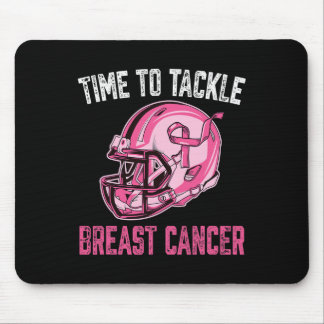Tackle Breast Cancer Football Helmet Pink Ribbon A Mouse Pad