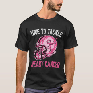 Tackle Breast Cancer Football Helmet Pink Ribbon A T-Shirt