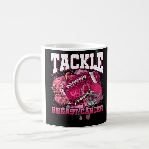 Tackle Breast Cancer Football Survivor K Ribbon Aw Coffee Mug