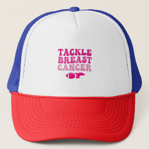 Tackle Breast Cancer Funny Fantasy Football Gift Trucker Hat