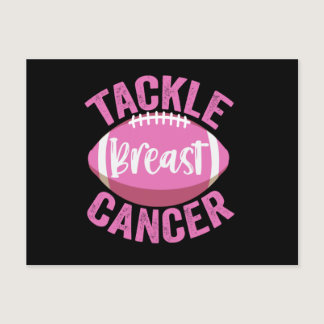 Tackle Breast Cancer Funny Football Awareness Gift Postcard