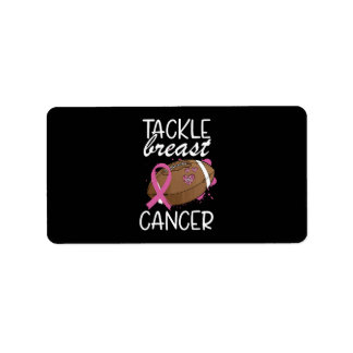 Tackle Cancer Breast Cancer Awareness Ribbon  Label