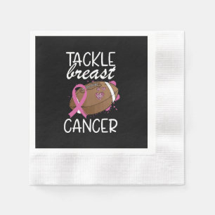 Tackle Cancer Breast Cancer Awareness Ribbon  Napkins