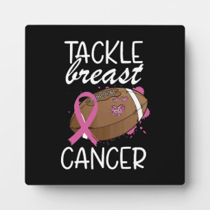Tackle Cancer Breast Cancer Awareness Ribbon  Plaque