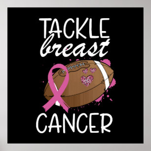 Tackle Cancer Breast Cancer Awareness Ribbon Poster