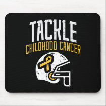 Tackle Childhood Cancer Helmet Ribbon Awareness Su Mouse Pad