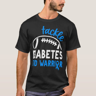 Tackle Diabetes Blue Ribbon T1D Diabetes Awareness T-Shirt