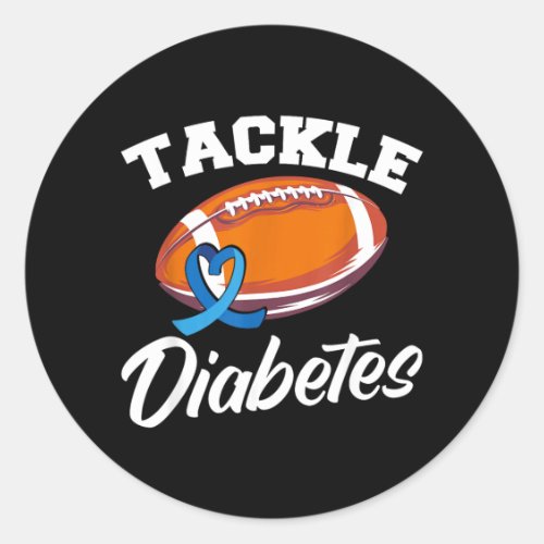 Tackle Diabetes T1d Warrior Diabetes Awareness Classic Round Sticker