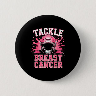 Tackle Football Breast Cancer Awareness Nk Ribbon Button