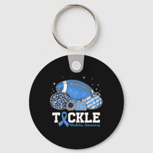 Tackle Footll Diabetic Blue Diabetes Type 1 Awaren Keychain