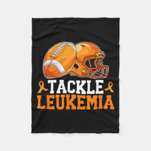 Tackle Leukemia Awareness Month Leukemia Warrior Fleece Blanket