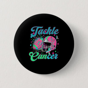 Tackle Metastatic Breast Cancer American Football Button