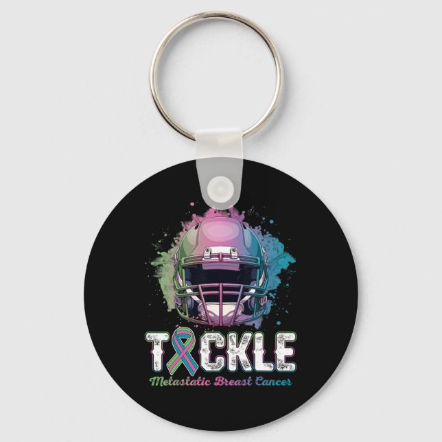 Tackle Metastatic Breast Cancer Awareness Day Foot Keychain (Front)