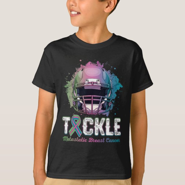 Tackle Metastatic Breast Cancer Awareness Day Foot T-Shirt (Front)