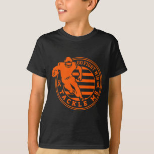 Tackle Multiple Sclerosis Awareness Football Orang T-Shirt
