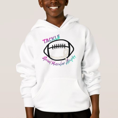 Tackle Spinal Muscular Atrophy Awareness Ribbon  Hoodie