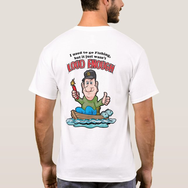Tackleberry Goes Fishing T-Shirt (Back)