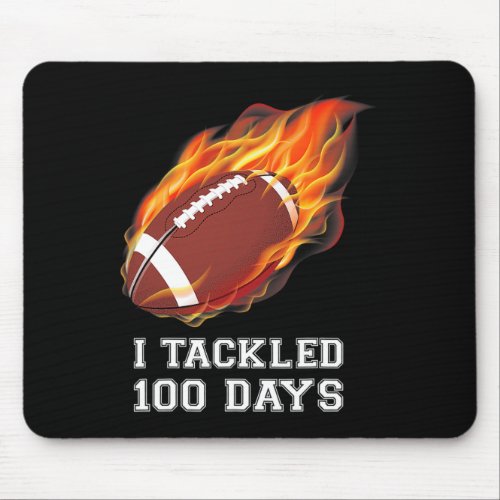 Tackled 100 Days Of School Costume Football Boys 1 Mouse Pad