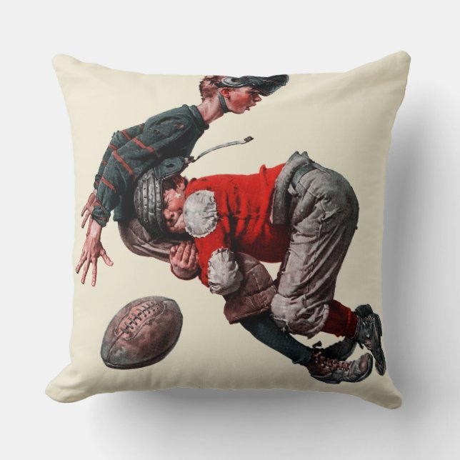 Tackled Throw Pillow (Front)