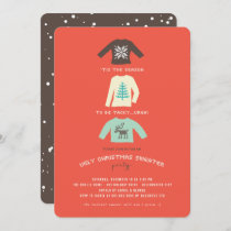 Tacky and Ugly Christmas Sweater Holiday Party Invitation