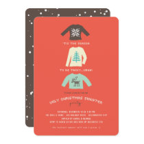 Tacky and Ugly Christmas Sweater Holiday Party Invitation