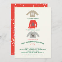 Tacky and Ugly Christmas Sweater Holiday Party Invitation