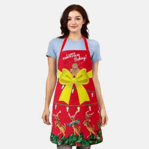 Tacky Christmas baking personalized kitchen Apron