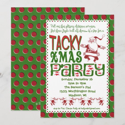 Tacky Christmas Party Invitation | Zazzle