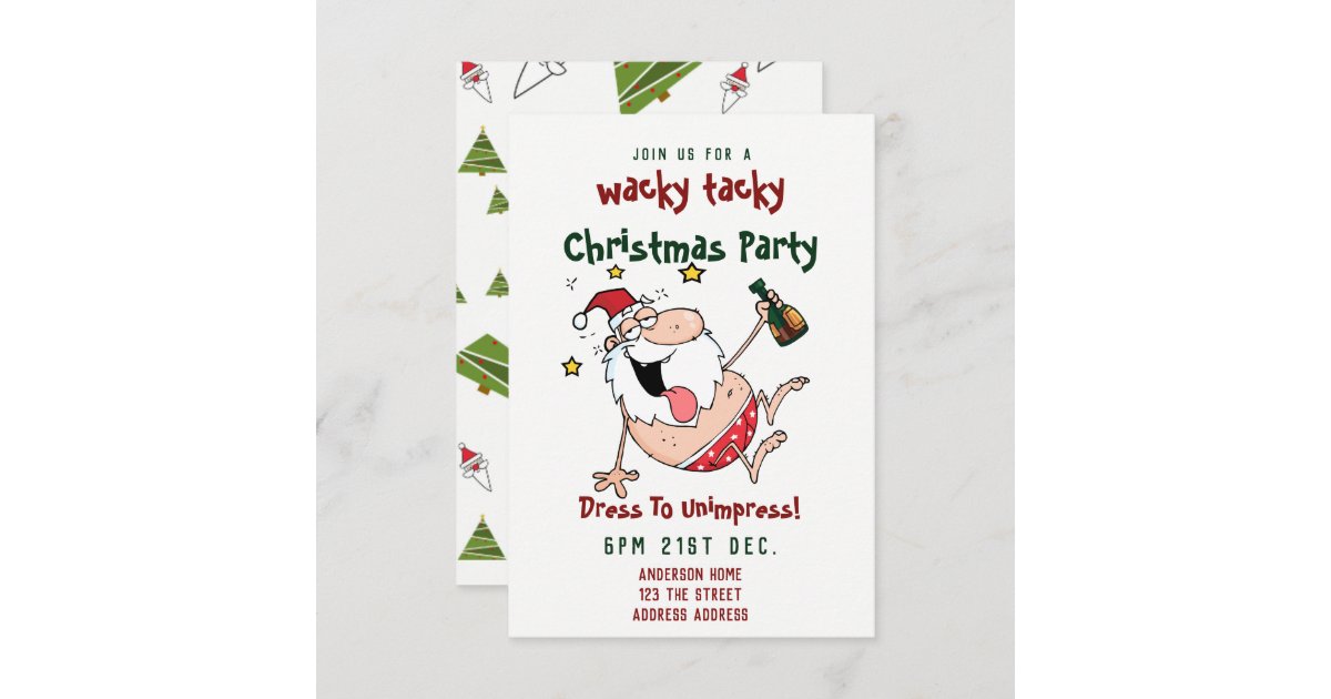 tacky christmas party invitations