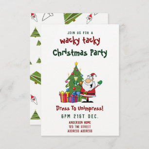 TACKY Christmas Party Invitation Funny Santa