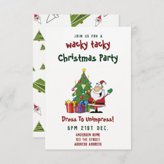 TACKY Christmas Party Invitation Funny Santa