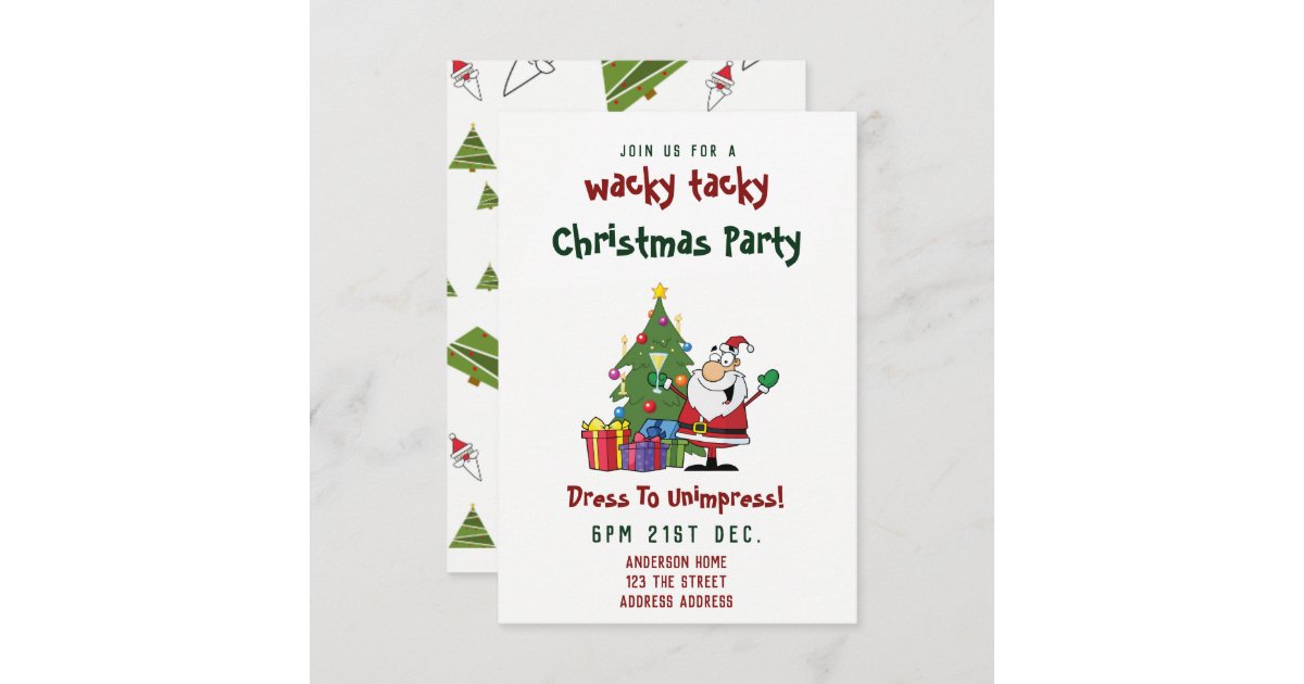 tacky christmas party invitations