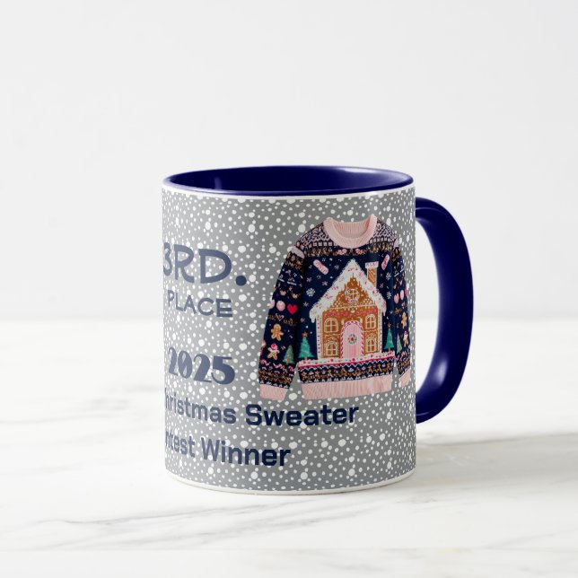 Tacky Christmas Sweater 3rd. Place Contest Winner  Mug (Front Right)