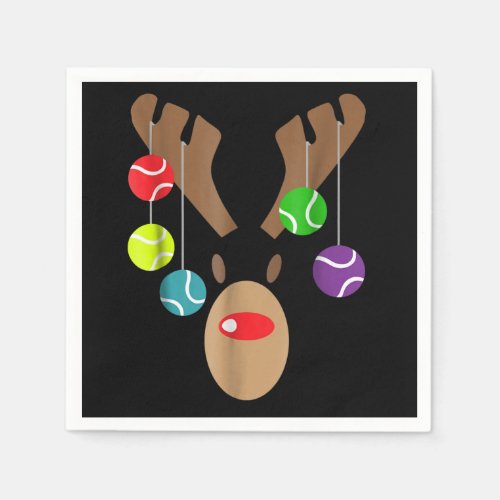 Tacky Christmas Tennis Reindeer With Tennis Ball Napkins