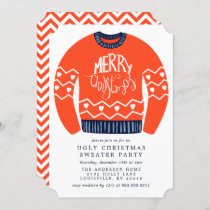 Tacky Merry Christmas Ugly Christmas Sweater Party Invitation