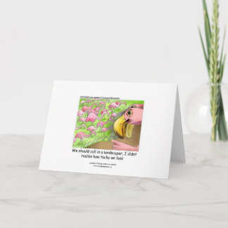 Tacky Pink Flamingos Funny Greeting Card