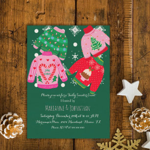 Tacky Sweater Christmas Corporate Office Event B Invitation