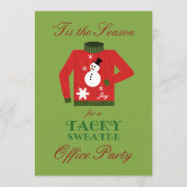 Tacky Sweater Office Christmas Party Invitation