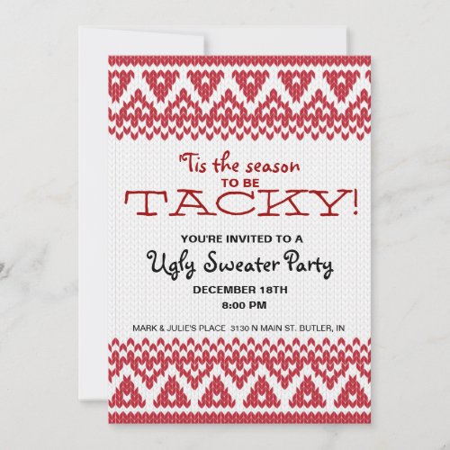 Tacky Sweater Party Invitation