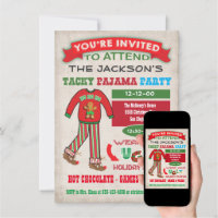 Ugly christmas cheap pajama party