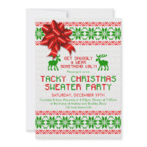 Tacky Ugly Christmas Sweater Party Invitation