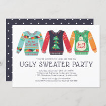 Tacky Ugly Sweater Christmas Retro Holiday Party Invitation