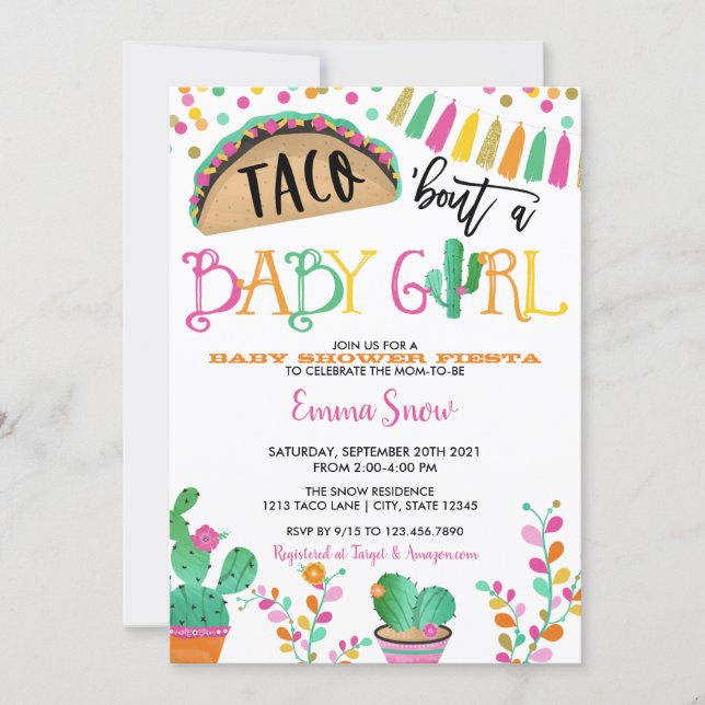 Taco about a Baby Boy Shower Invitation (Front)