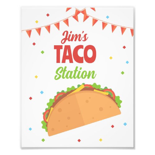 Taco About a Fiesta Birthday Party Sign