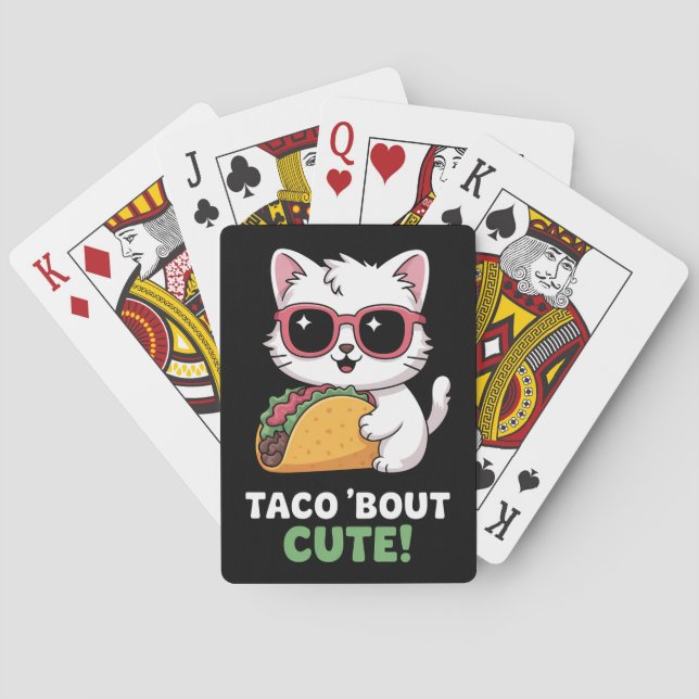 Taco 'About Cute Kitten  Poker Cards (Back)