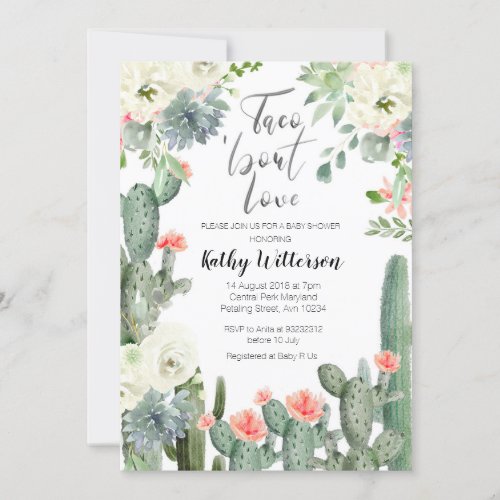 Taco about Love Baby Shower Invitation