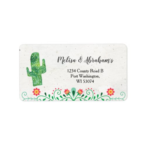 Taco and Tutus Mexican Modern Address Label