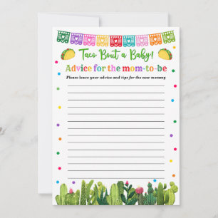 Taco Baby Shower Advice for the Mommy Game Card
