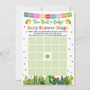 Taco Baby Shower Bingo Game Advice Card